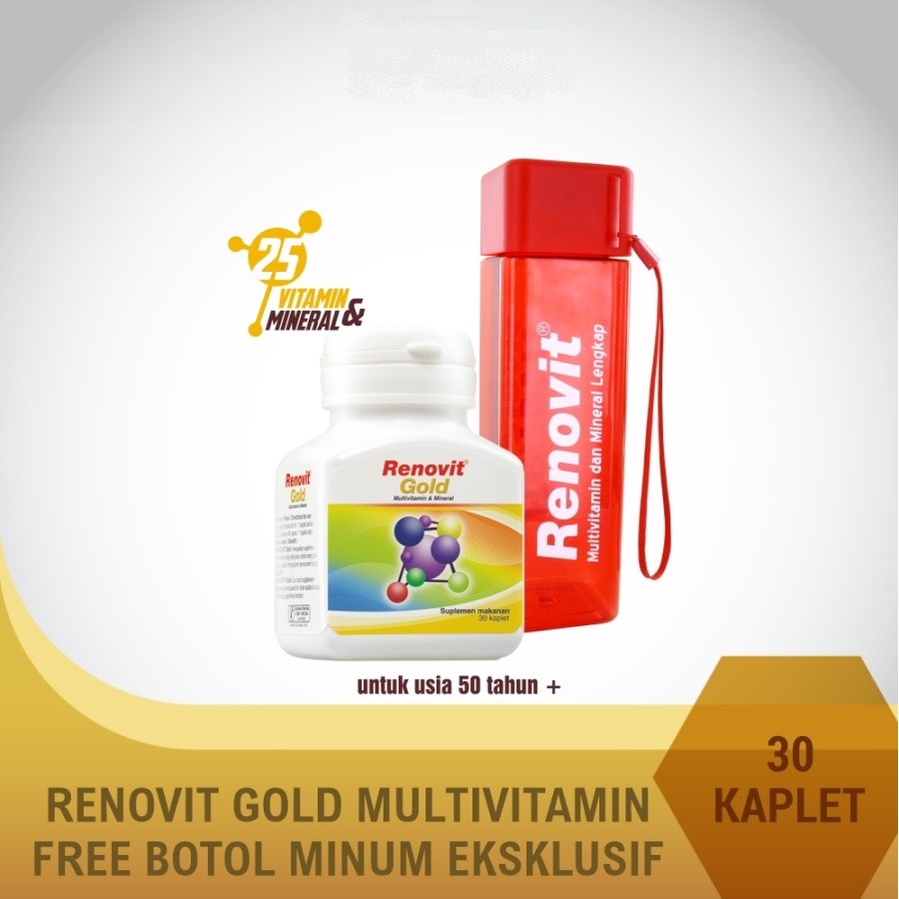 Promo RENOVIT Multivitamin dan Mineral RENOVIT GOLD Free Tumbler