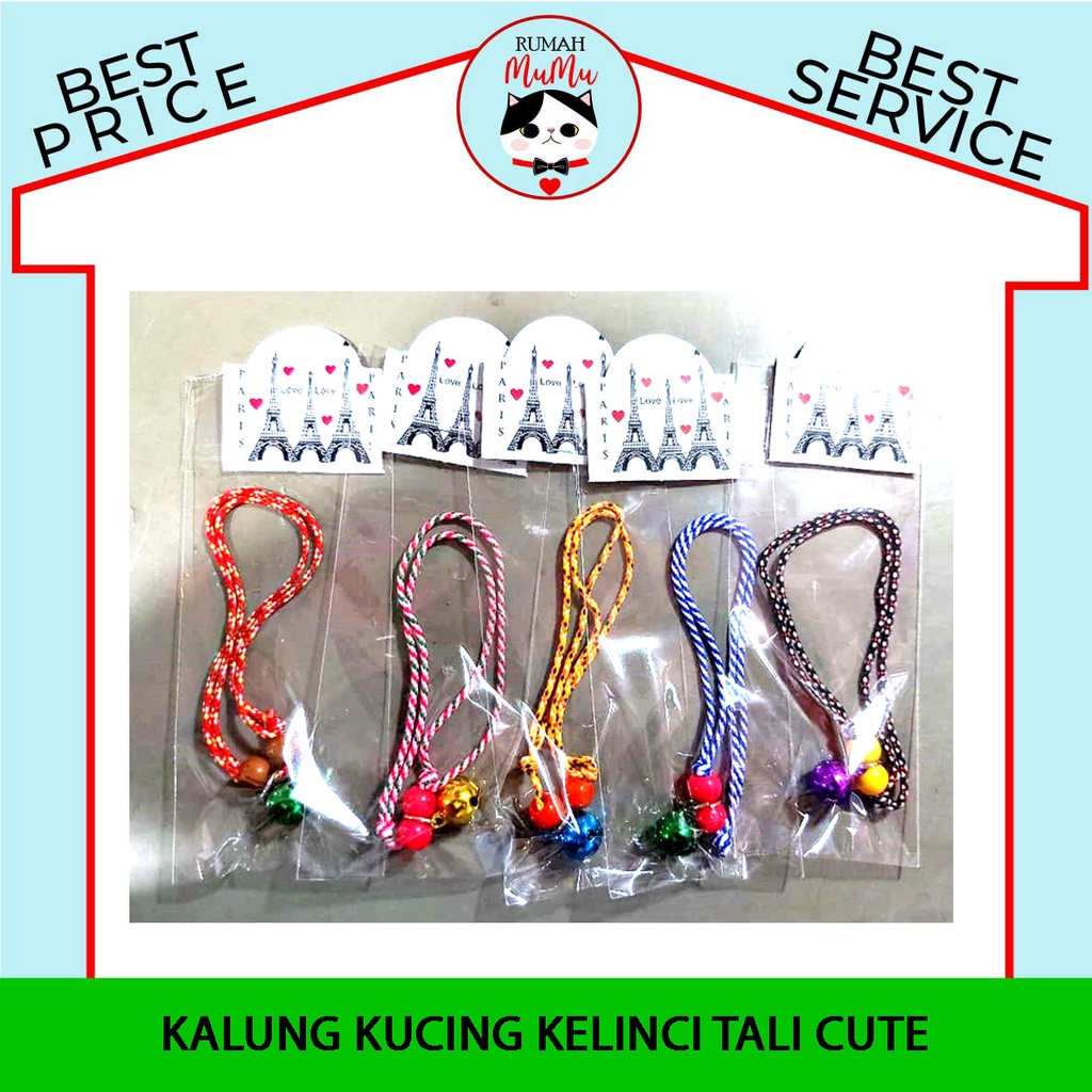 KALUNG COLLAR KUCING MUSANG KELINCI ANJING MODEL TALI SIMPLE EKONOMIS