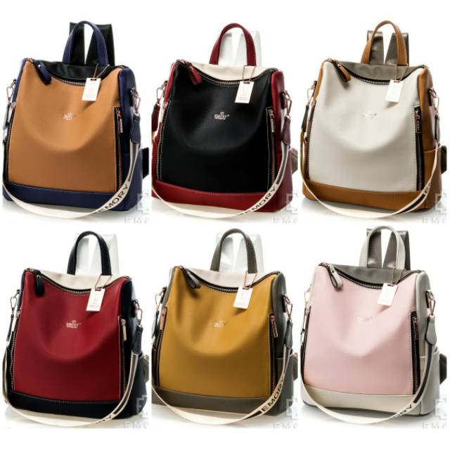 GIBD EMORY Sonya 08EMO 3085 MULTIFUNGSI TAS RANSEL WANITA IMPORT RANSEL SELEMPANG ORIGINAL BATAM
