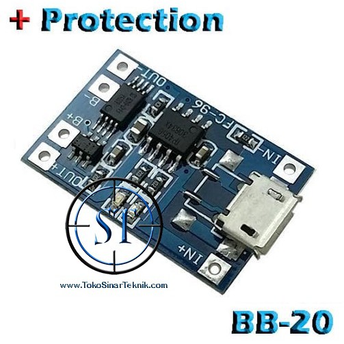 Kit Charger Lithium 5V 1A + Protection ( Micro USB / Microusb ) BB-20