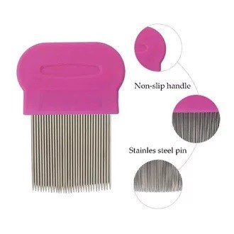 Sisir Serit Sisir Kutu Rapat Ajaib Pembasmi Ketombe Telur Kutu Logam Besi Pendek Stainless Comb Murah