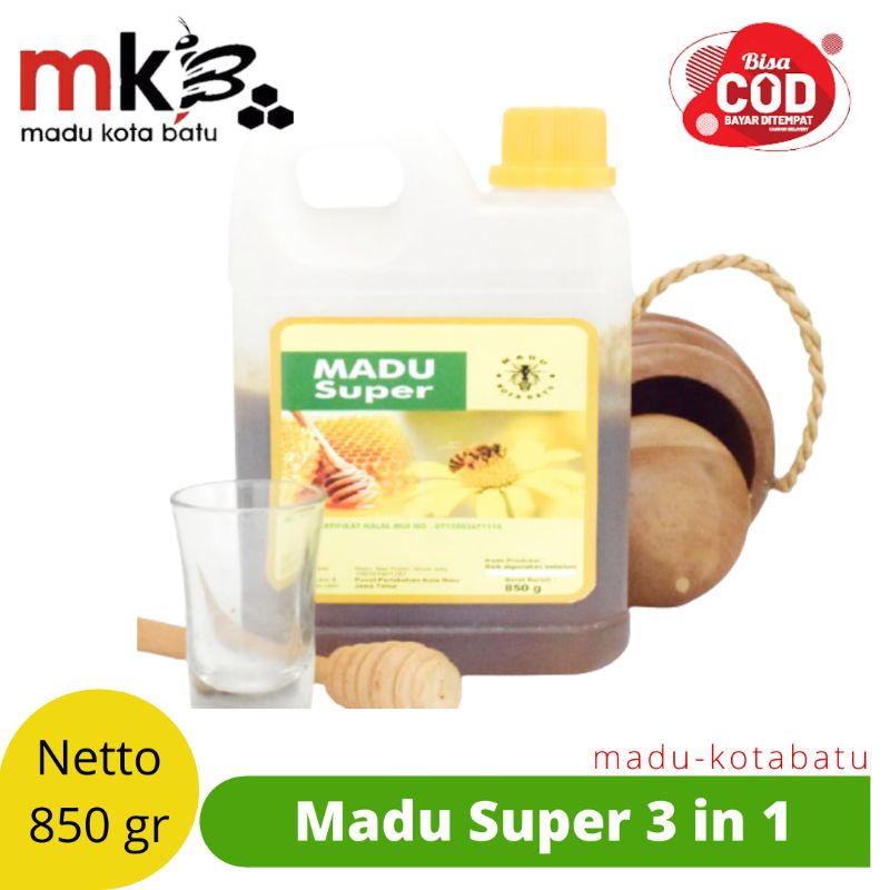 

Madu Kota Batu - Madu Super 850g 3in1 (madu, beepolen dan royal jelly)