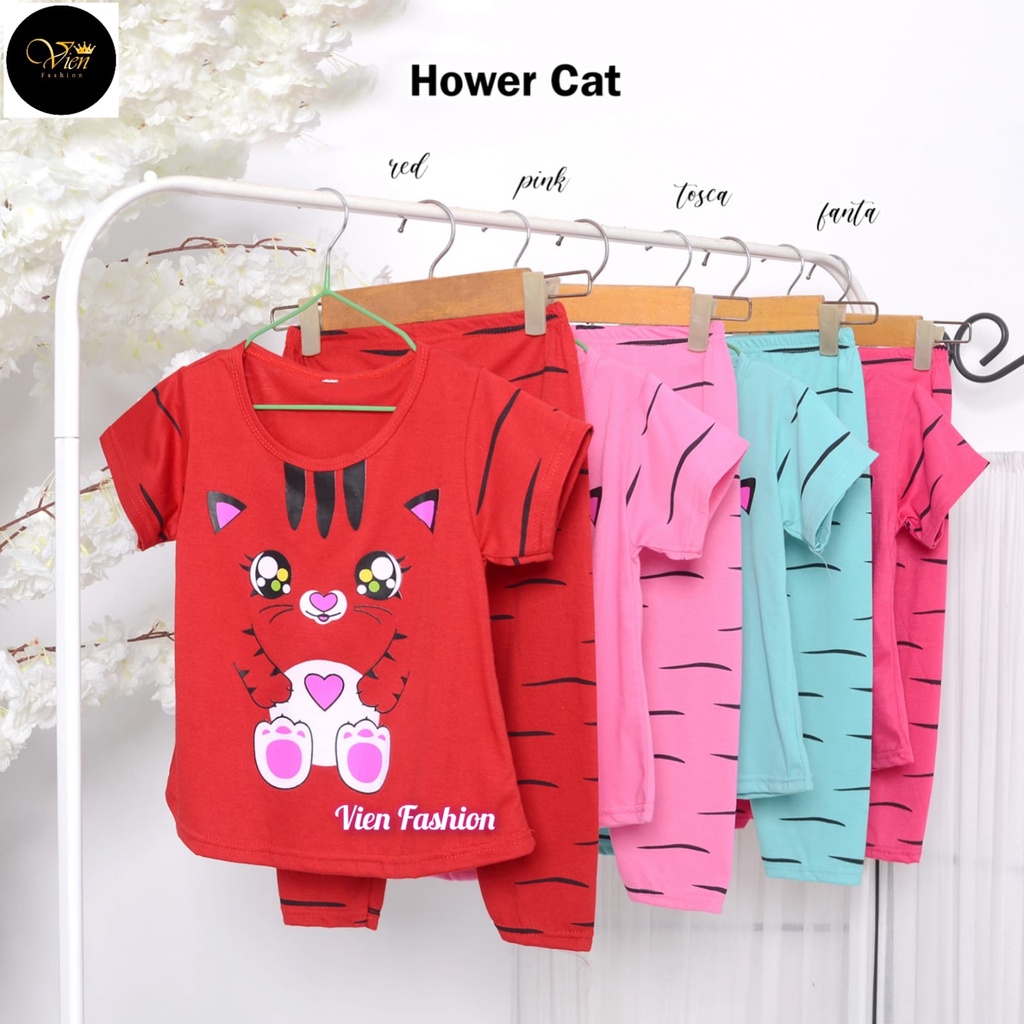 SETELAN ANAK PEREMPUAN CAT CUTE LOVE/BAJU ST ANAK PEREMPUAN/BISA C.O.D-1
