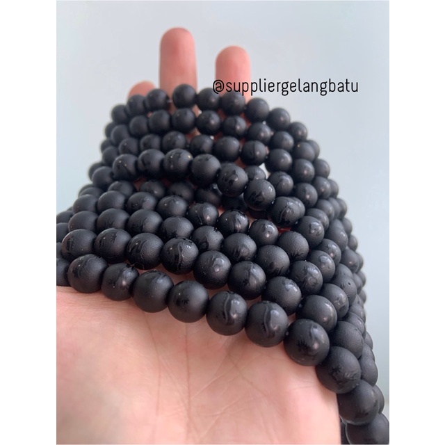 renceng batu hitam naga blackstone doff 10mm dragon bead bahan premium