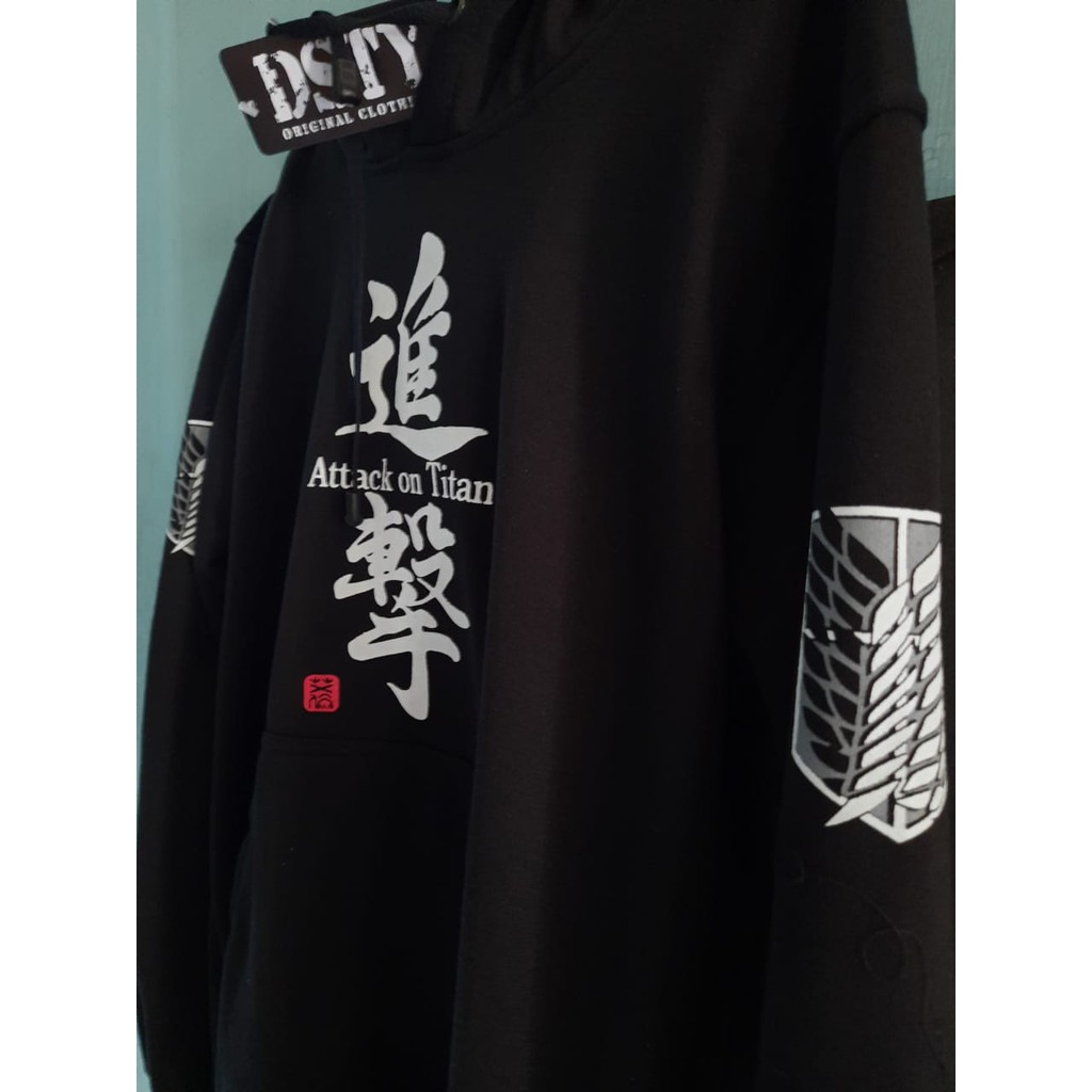 Jaket Anime Attack On Titan Hoodie Sweater ANAK / DEWASA Pria Wanita Terbaru Terlaris