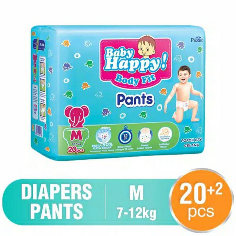Jual PAMPERS BABY HAPPY PANTS M20+2 READY STOCK Shopee Indonesia