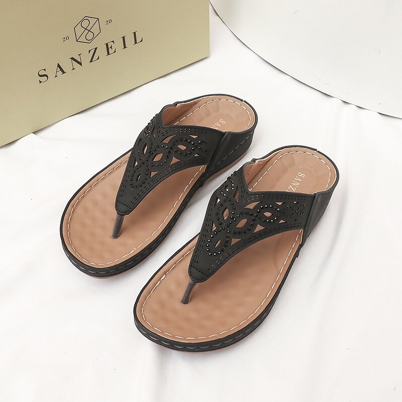 SG0108 syafniegalery Sanzeil Wday Sandal wedges wanita