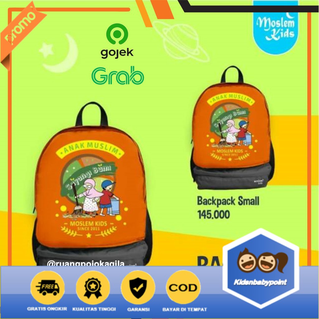 [ COD ] &quot; SAYANGI BUMI &quot; Tas Anak Sekolah Laki Moslemkids ORI TK SD MK 128 dan MK 122