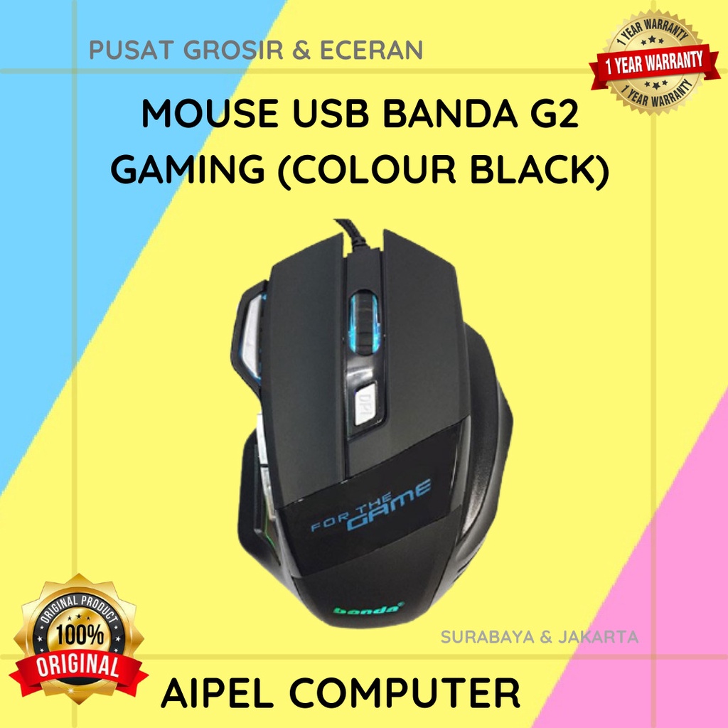 G2 | MOUSE USB BANDA G2 GAMING (COLOUR BLACK)