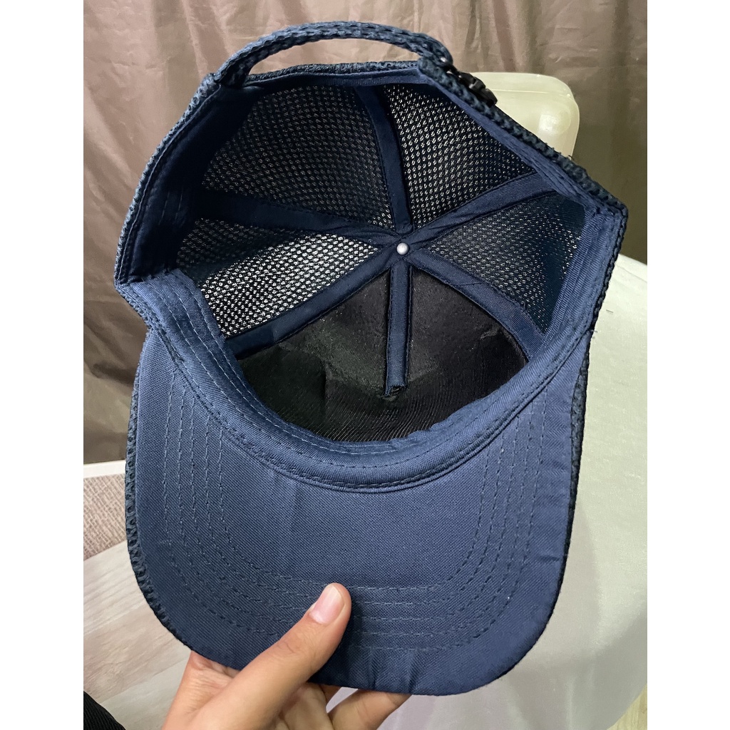 Topi Jaring Biru - Topi Velcro - Topi Jaring - Topi Biru