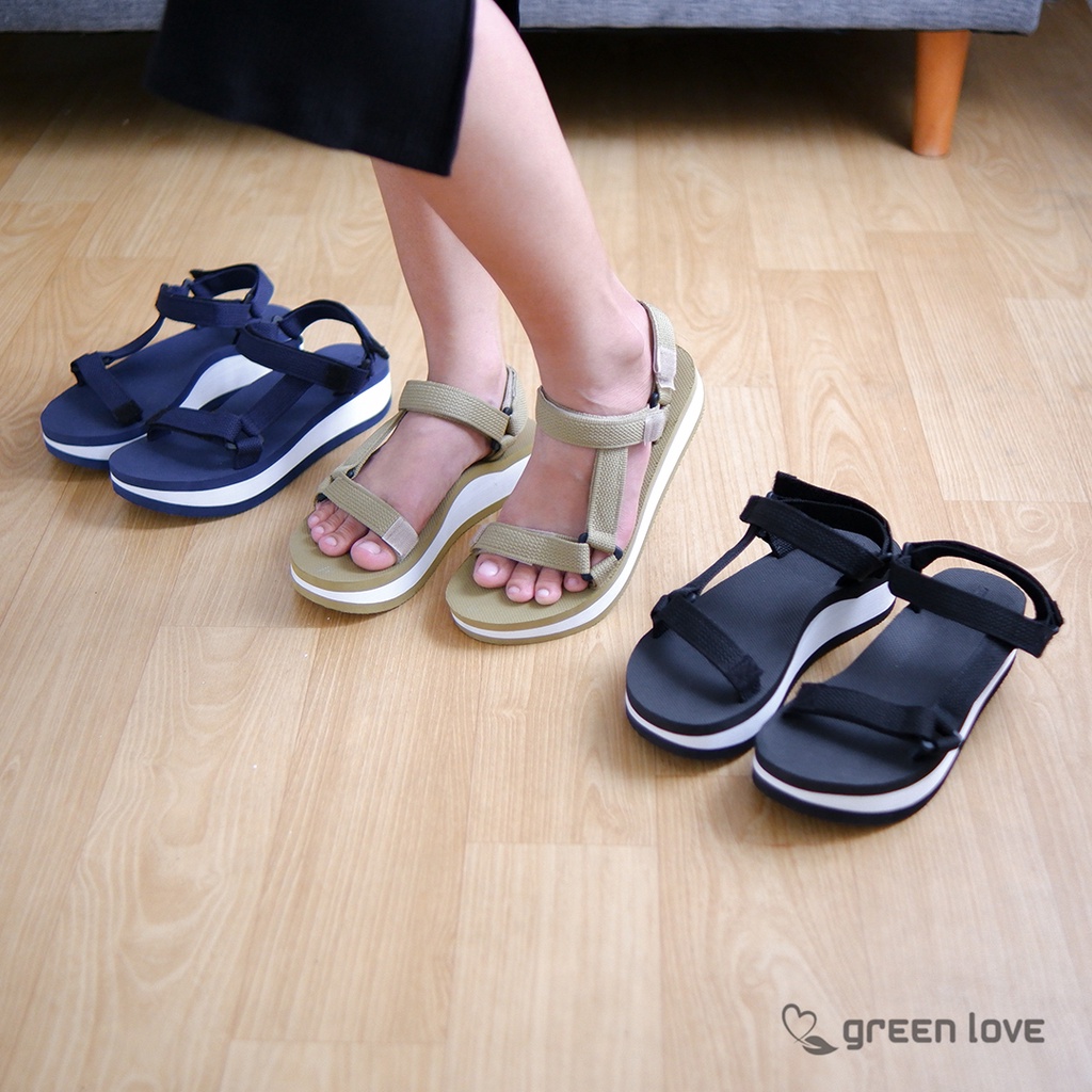 Green Love || Sepatu Wanita Sandal Tali || BESTIEE