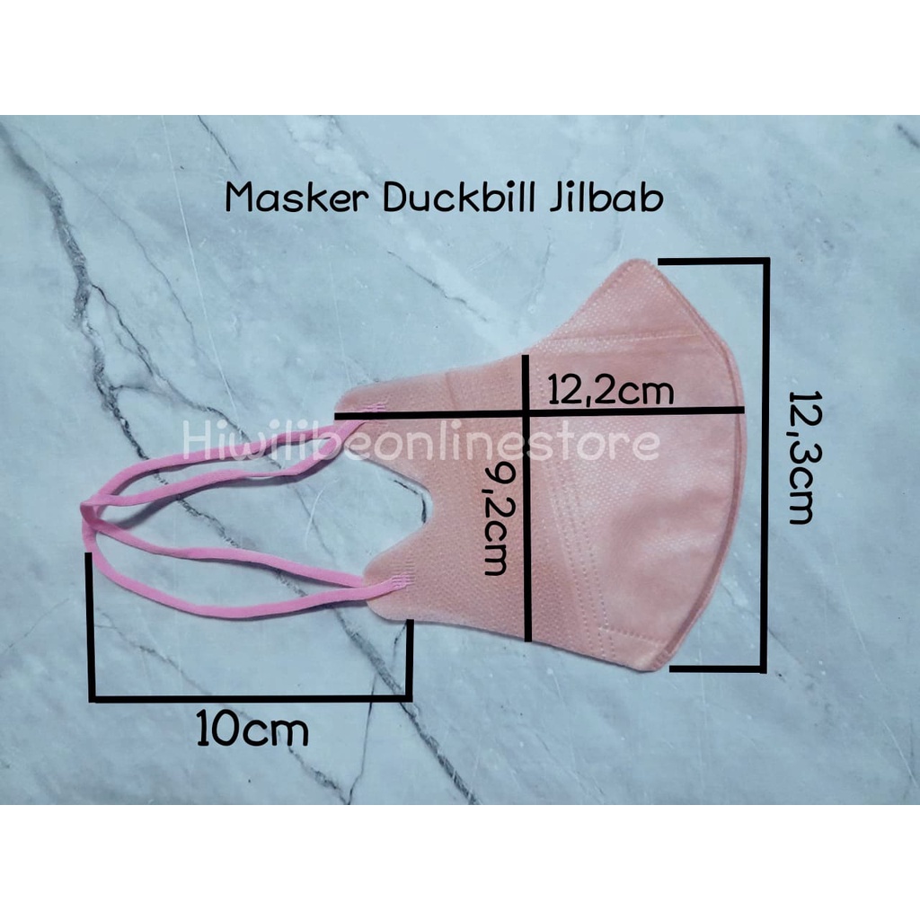 LIVE HWLB MASKER DUCKBILL HIJAB JILBAB MIX WARNA RAINBOW 3PLY isi 50