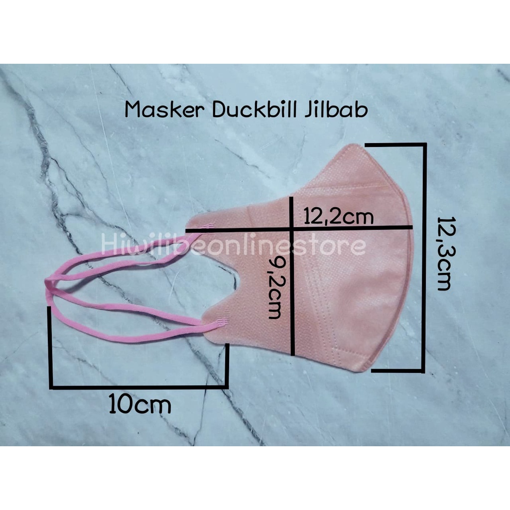 HWLB MASKER DUCKBILL HIJAB MIX WARNA RAINBOW 3PLY isi 50