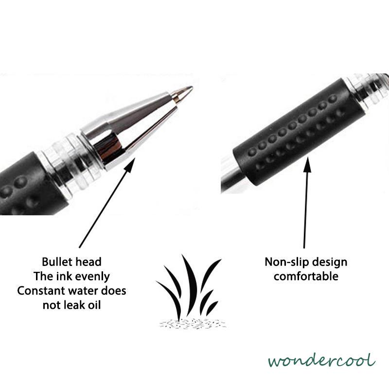 Penandatanganan Penbullet Pen Kantor Gel Pena Alat Tulis Siswa Berbasis Air Pena Tanda Tangan Pena Jarum-Won