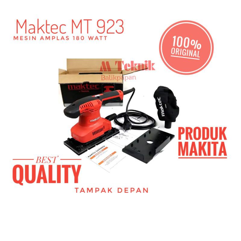 Mesin amplas kayu Maktec MT 923 180 watt finishing sander maktec mt923