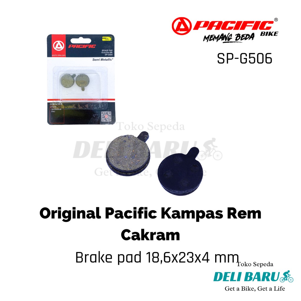 Kampas rem pacific 506 disc brake pad bulat cakram zoom sepeda MTB