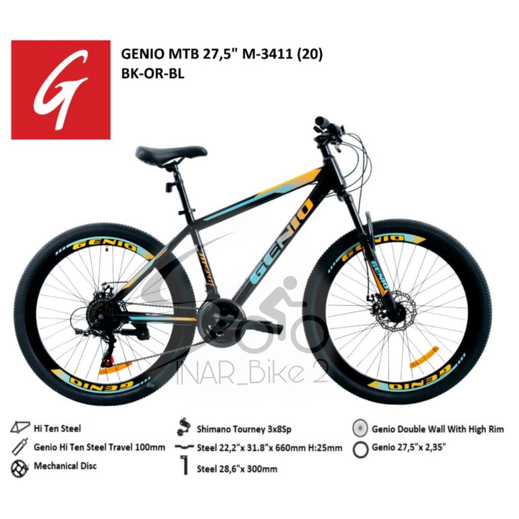 Sepeda Gunung Mtb 27,5Inch Genio M-3411(20)