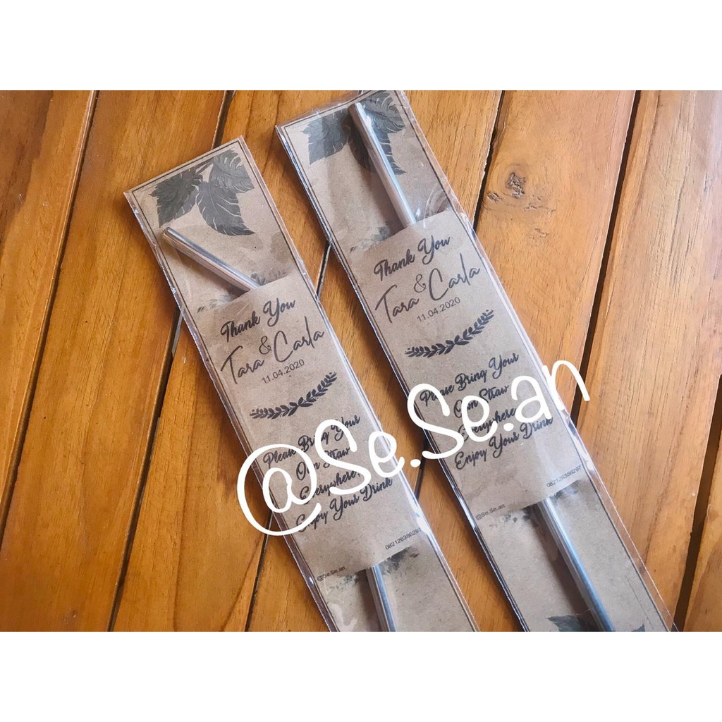 Souvenir Murah Sedotan Bambu Stainless
