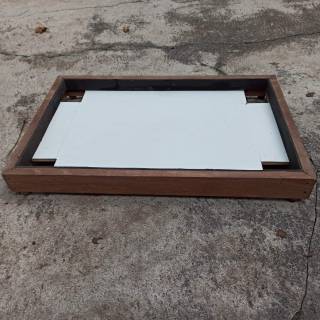  Papan  meja kayu  karambol custom  ukuran mini persegi 