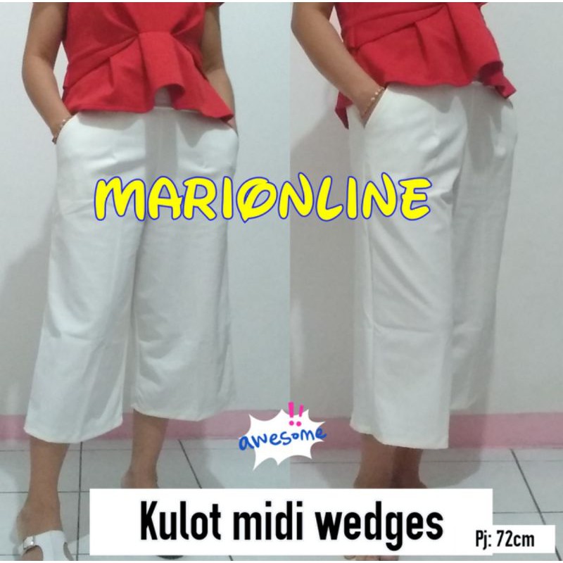 Celana Kulot 7/8 Midi Sebetis 3/4 Selutut