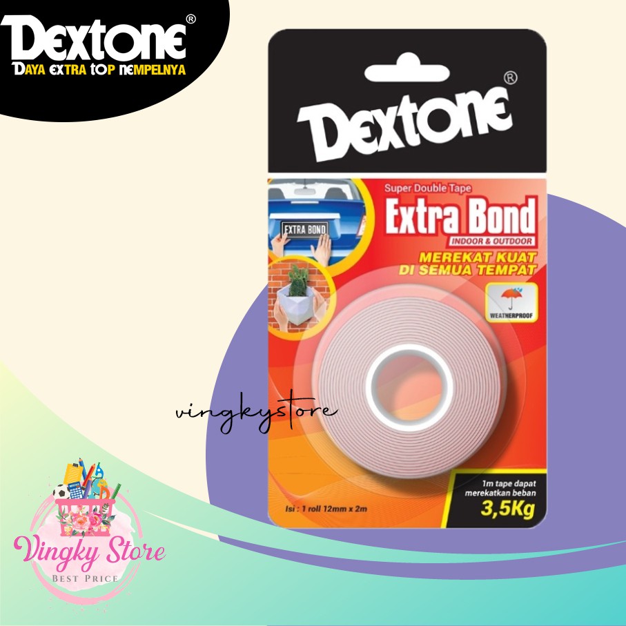 

Super Double Tape Extra Bond Indoor & Outdoor Dextone 12mm