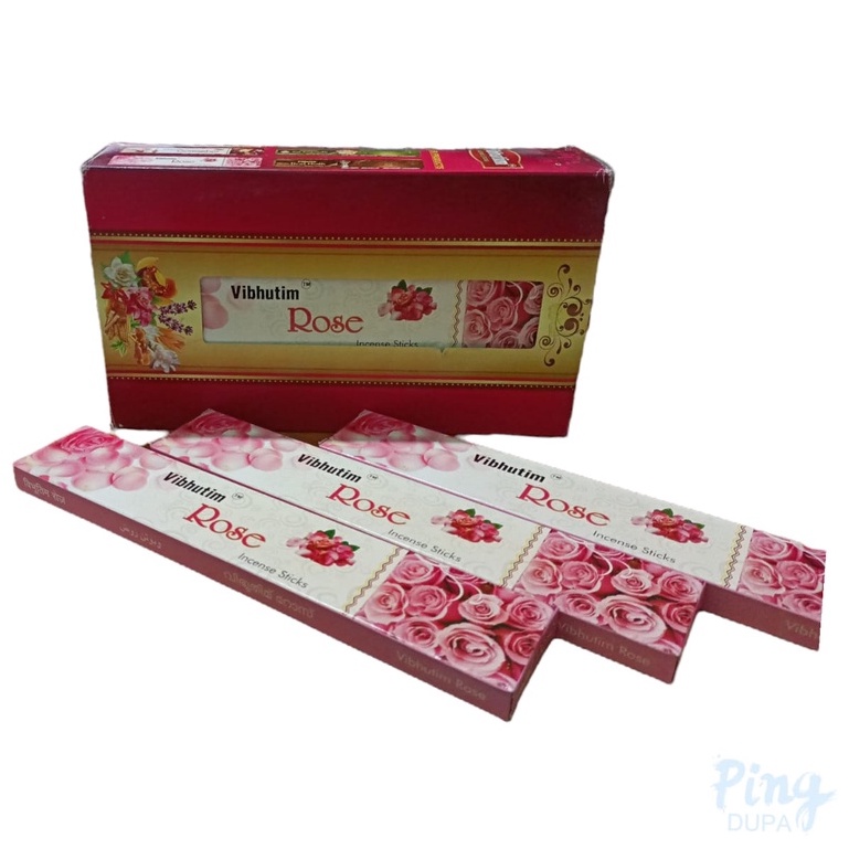 Dupa Rose Vibhutim Aroma Mawar Handmade by Bic India Isi 20 Batang Hio