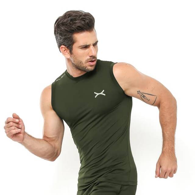 FVS-001AR Sleeveless sport fitness bodyfit FLEX army