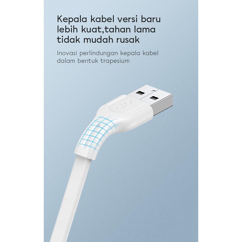 Kabel Casan ROBOT RDL100S Data Cable Lightning 2A Fast Charging Robot RDL100 for iPhone 5 6 7 XS