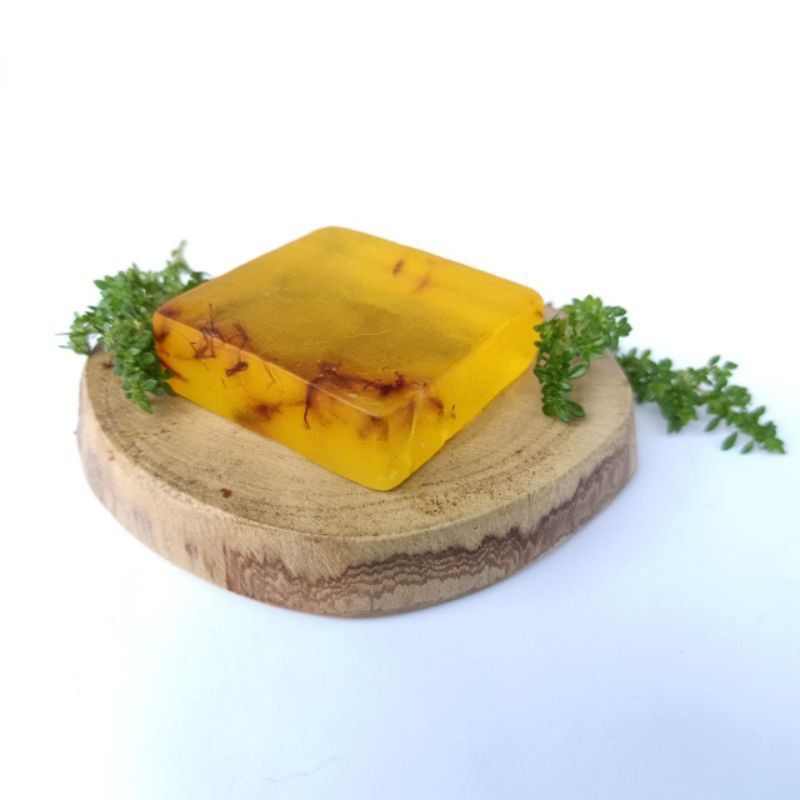 Saffron Bar Sabun untuk Menghilangkan Dark Circle Dari Putik Bunga Saffron