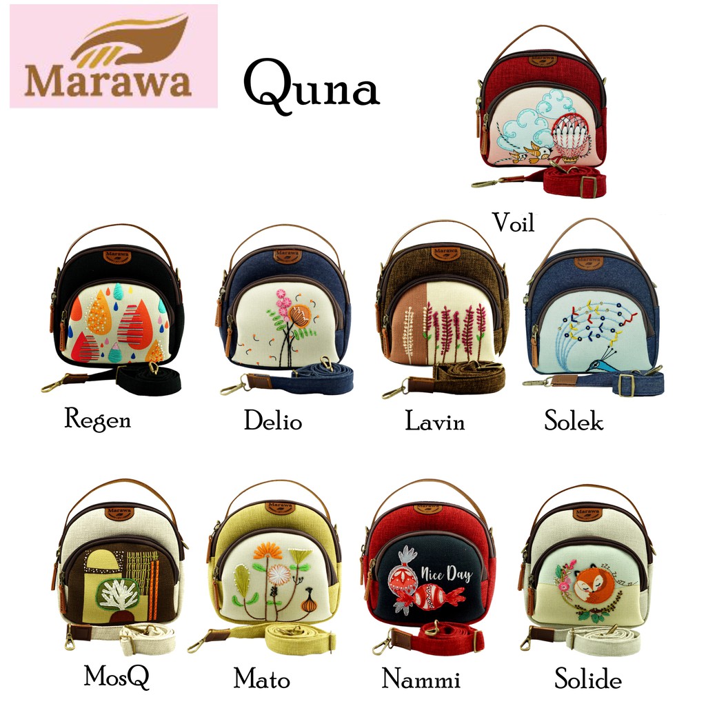  Tas  Selempang Marawa  Quna Etnik  Original Bahan Kanvas Lucu 