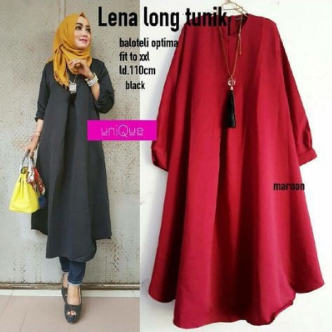 CALITA TUNIK Atasan  Wanita Tunic Polos Matt Wollpeach 