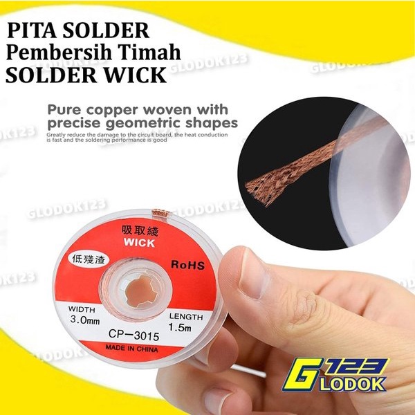 Soldering Wick Desoldering Braid Soldering Kawat Pita Pembersih Timah