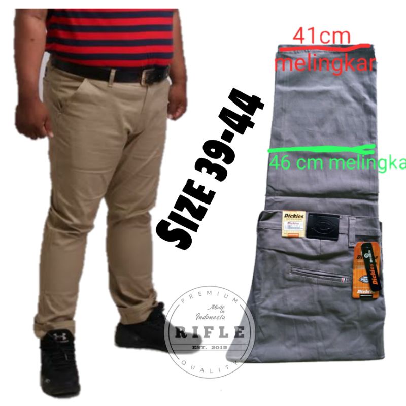 BIG SIZE / JUMBO 39-44 Celana Chino Panjang Pria Premium Reguler Fit