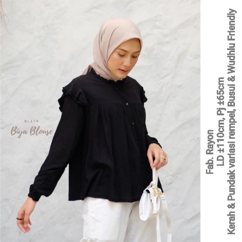 (DBY) BLOUSE HAEDA REMPEL DAILY KEMEJA BUSUI BLOUSE RAYON