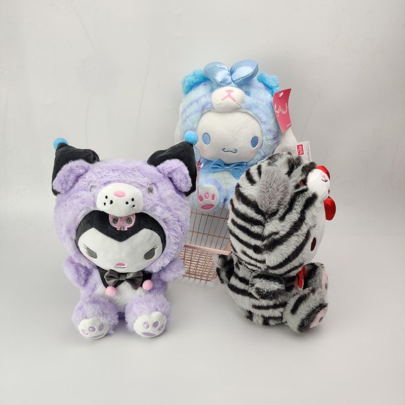 MAINAN BONEKA KUROMI MELODY HELLO KITTY CINNAMOROLL POMPOMPURIN PURIN KOSTUM TIGER HARIMAU