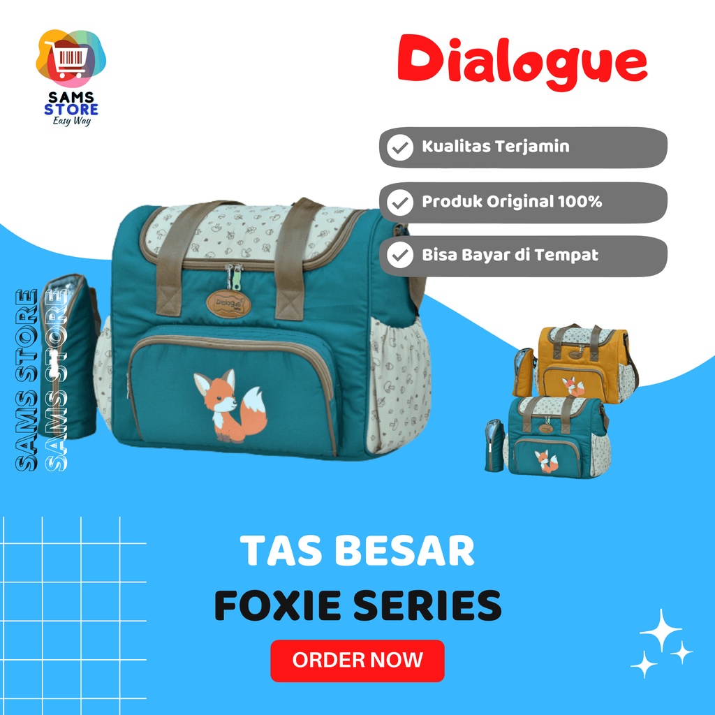 Tas Besar Selempang Jinjing Perlengkapan Travelling Anak Bayi Tempat Botol Susu Bayi Wadah Pakaian W