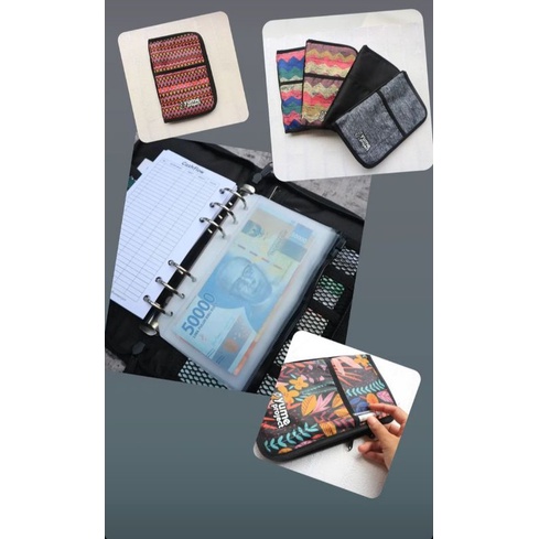 Set Binder resleting a6 cashflow buku kas Yume Project vol 9 anggaran pos hemat dompet organizer anggaran Yumeproject multifungsi ziplock wallet financial planner