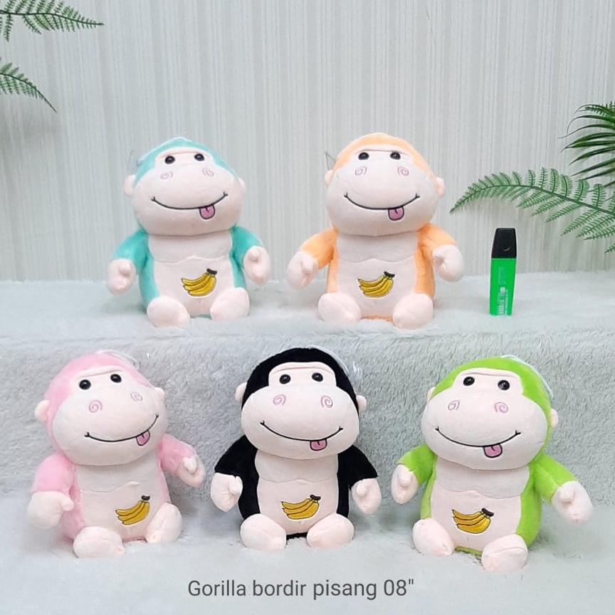 Boneka Binatang Gorilla Bordir Pisang Animal