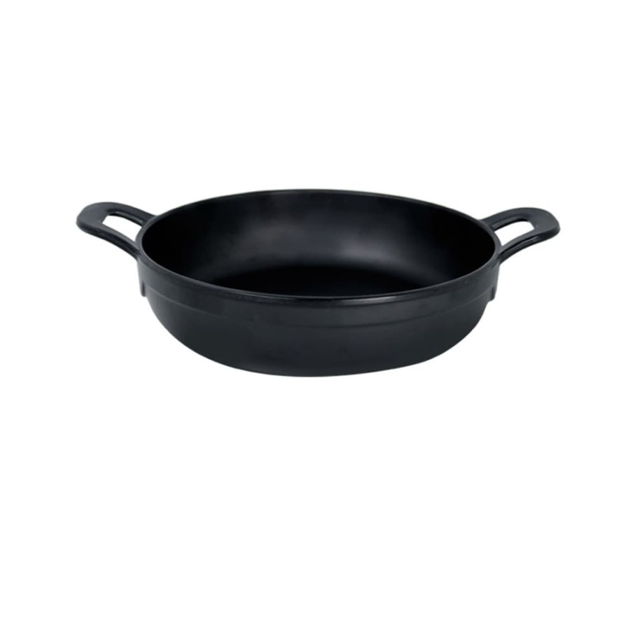 GOLDEN DRAGON PIRING SAJI 4 INCH MODEL PENGGORENGAN GAGANG KUPING MELAMINE P7104A HITAM