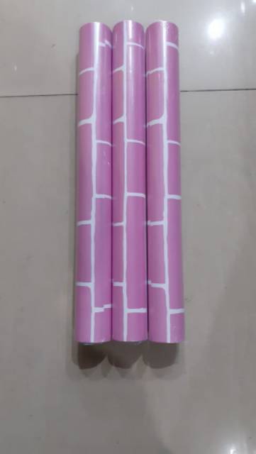 WALLPAPER STIKER DINDING MOTIF BATA PINK