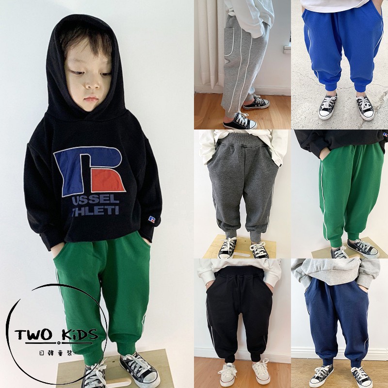  Celana  Panjang Sport Casual Anak Laki laki Motif Garis  