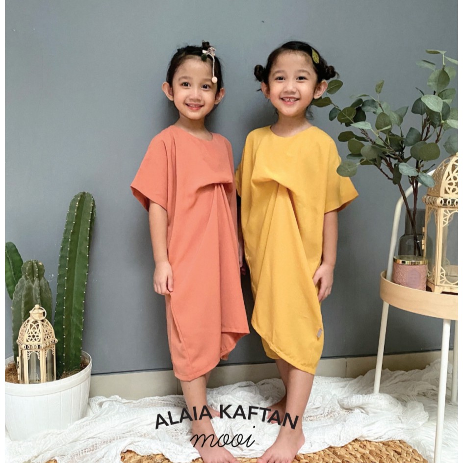 PROMO 7.7 PROMO BAJU LEBARAN MURAH MOOI ALAIA PREMIUM TENCEL KAFTAN KAFTAN ANAK KAFTAN ANAK PEREMPUAN 1-5 TAHUN