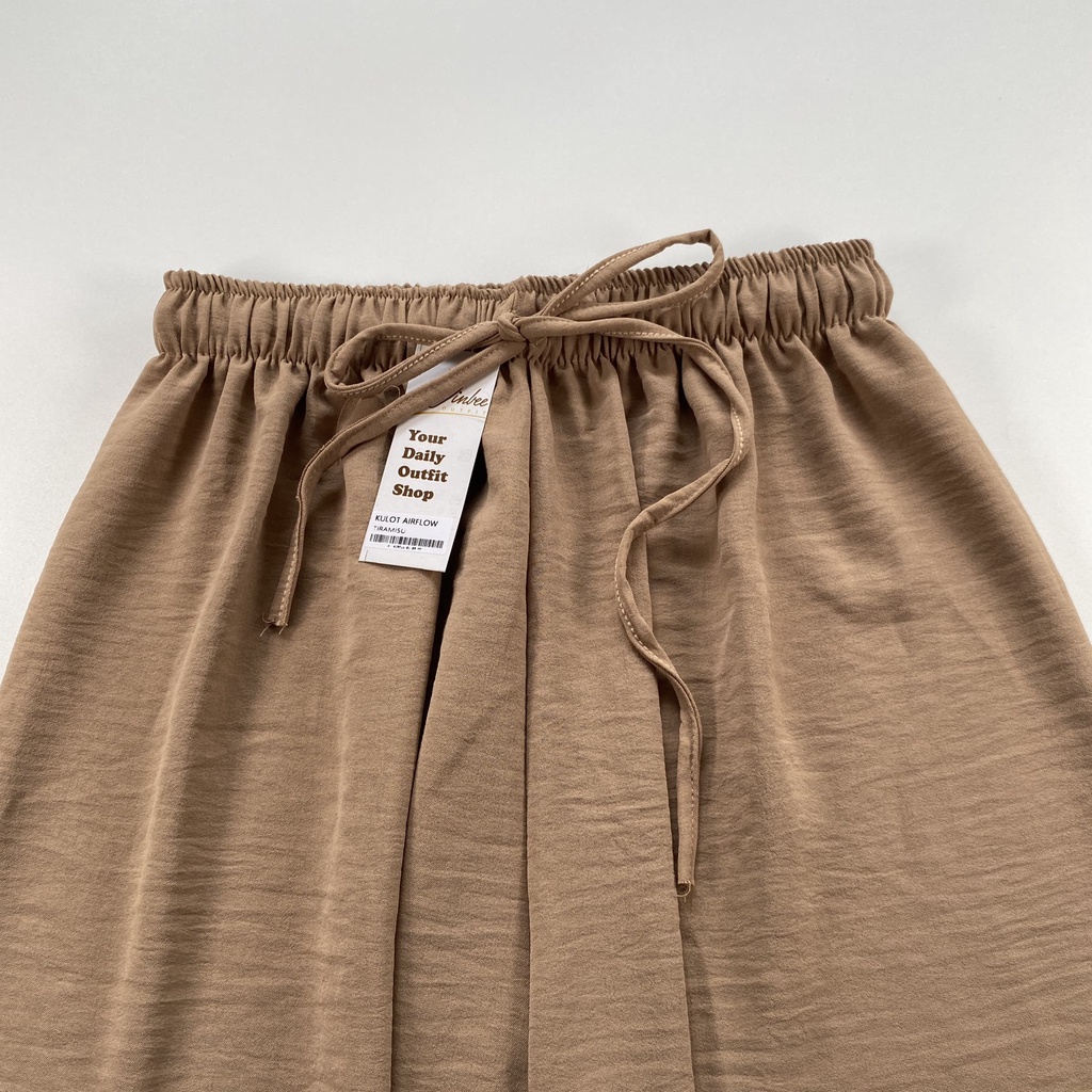 VIOLET HIGHWAIST LOOSE PANTS KULOT CRINCLE AIRFLOW-Tiramisu