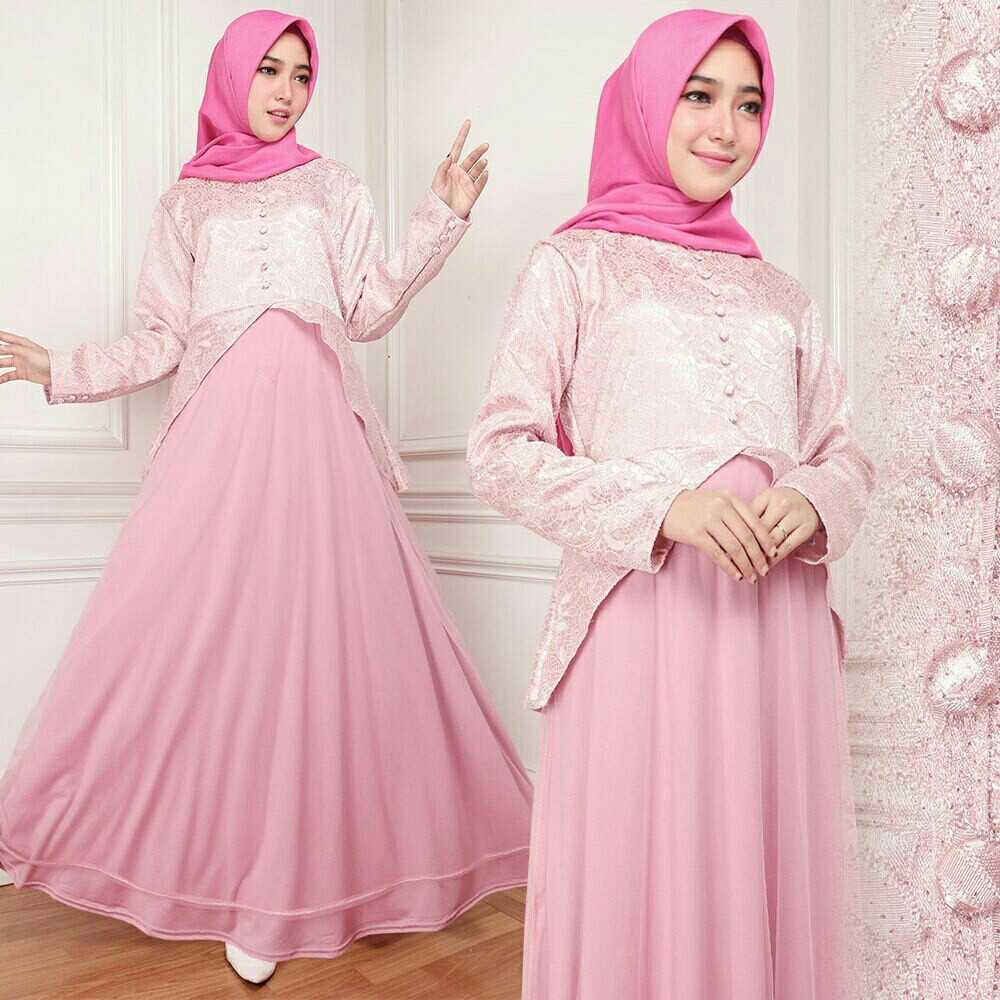 aik Maxi inul pink GM 105.000 bahan zakat gliter import+combi jersey lapis tile +