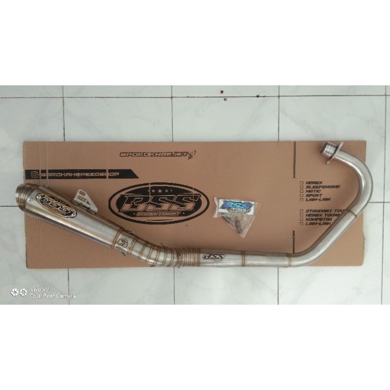 KNALPOT ORIGINAL BSS KEONG/JIKSAW FULL SISTEM/SET LEHER PNP CB GL MP TIGER, BSS MUFLER, KNALPOT RACI