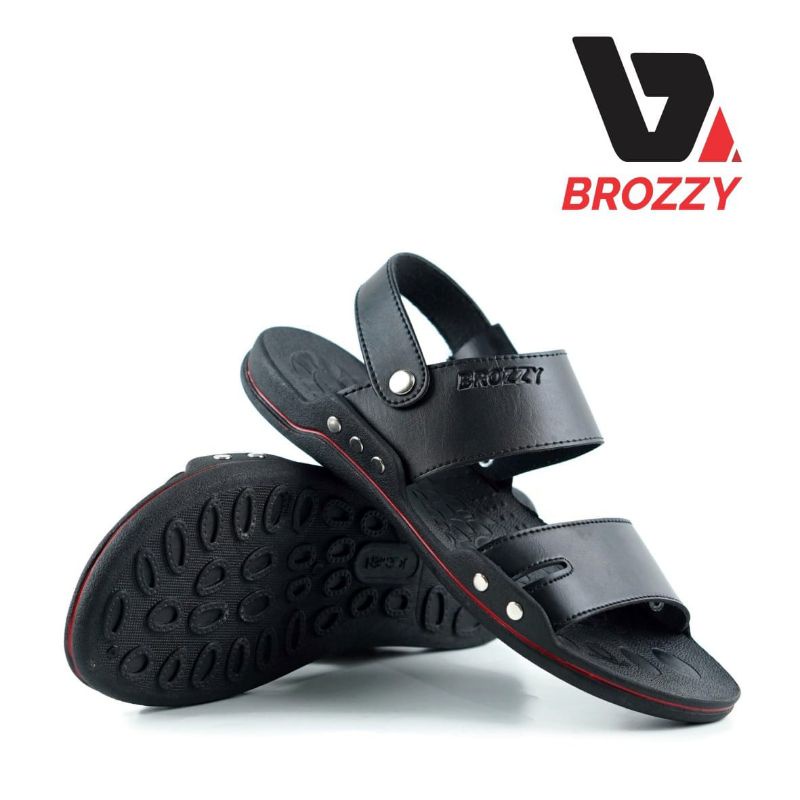 sandal kulit pria BROZZY B04/ japan casual style/TERBARU