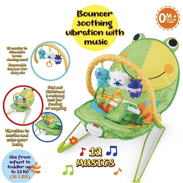 Bouncer Space Baby Sooting Vibration With 12 Music SB 8610 / Tempat Duduk Baby