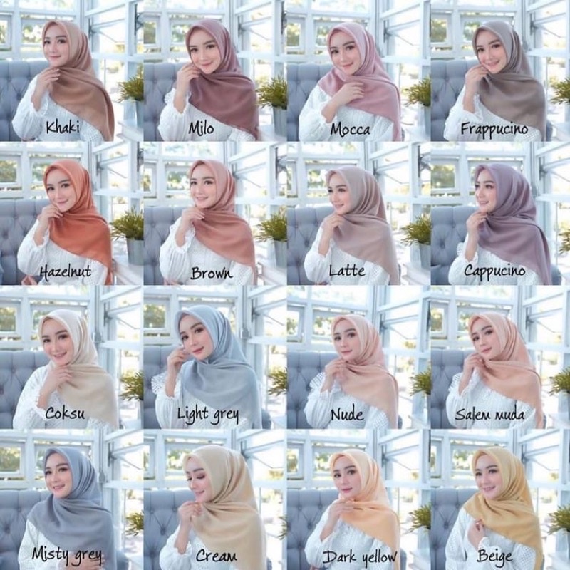 Kerudung Segi Empat Bella Square Pollycotton