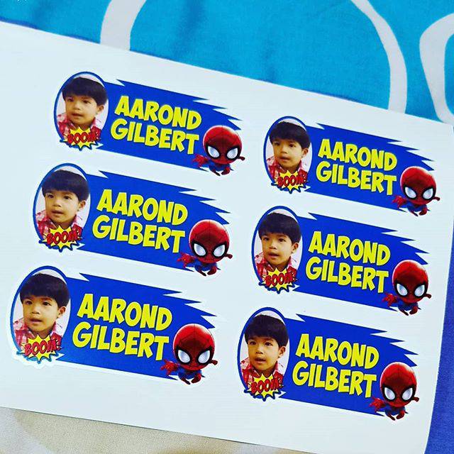 

STICKER NAMA ANAK, TEMA : FOTO ANAK + AVENGERS