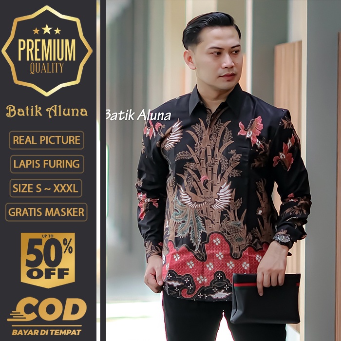 BATIK PRIA LENGAN PANJANG MEWAH PREMIUM ALUNA PRABUSENO SHANGHAI KERIS KEMEJA BATIK ACARA NIKAHAN KEREN ALISAN POLO UKURAN JUMBO COCOK UNTUK PESTA KONDANGAN RESMI FORMAL KANTOR LAMARAN MENSBATIK BIG SIZE 100% ORIGINAL TERBARU COWOK MODERN 21